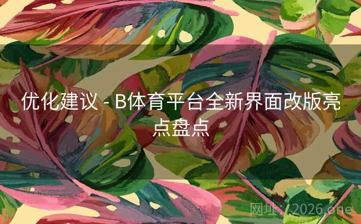 优化建议 - B体育平台全新界面改版亮点盘点