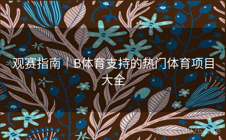 观赛指南｜B体育支持的热门体育项目大全
