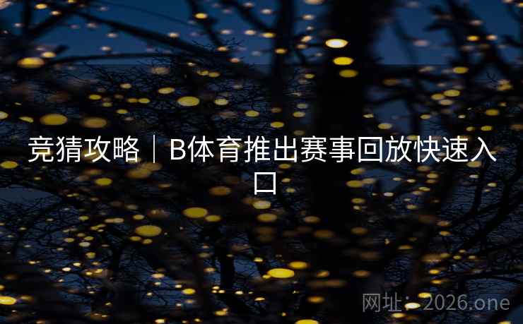 竞猜攻略｜B体育推出赛事回放快速入口