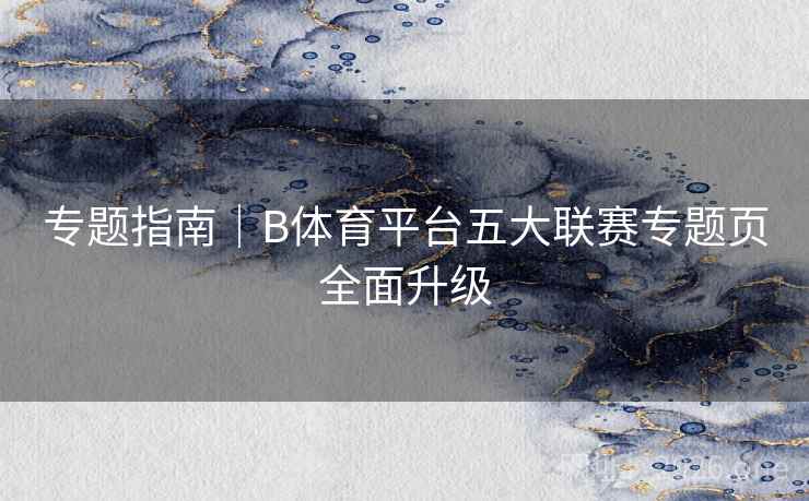 专题指南｜B体育平台五大联赛专题页全面升级