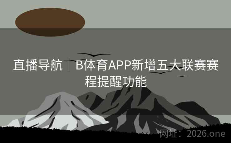直播导航｜B体育APP新增五大联赛赛程提醒功能