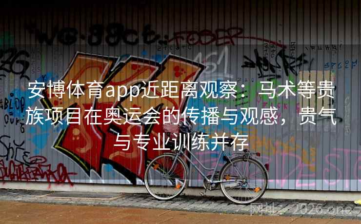 安博体育app近距离观察：马术等贵族项目在奥运会的传播与观感，贵气与专业训练并存