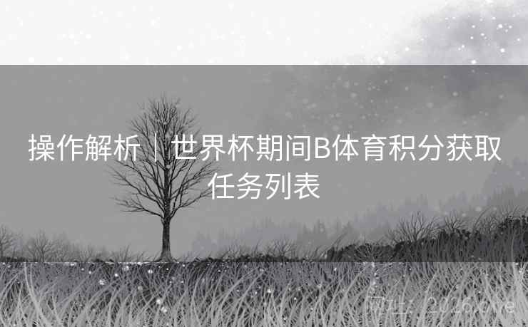 操作解析｜世界杯期间B体育积分获取任务列表