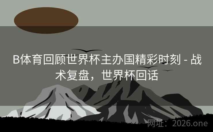 B体育回顾世界杯主办国精彩时刻 - 战术复盘，世界杯回话
