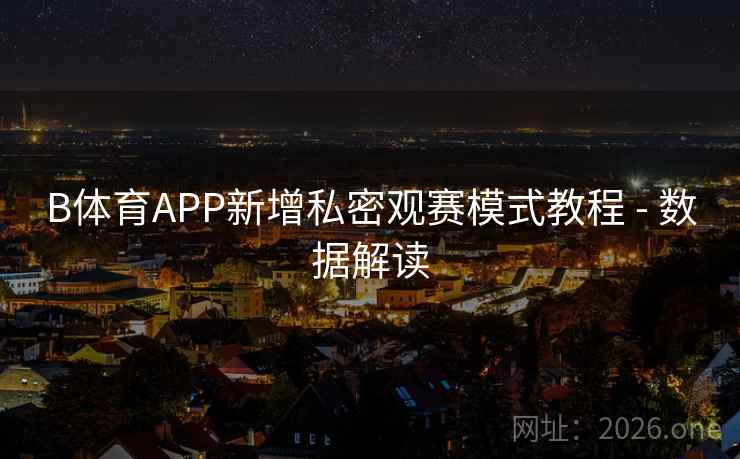 B体育APP新增私密观赛模式教程 - 数据解读