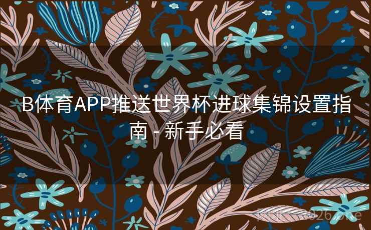 B体育APP推送世界杯进球集锦设置指南 - 新手必看